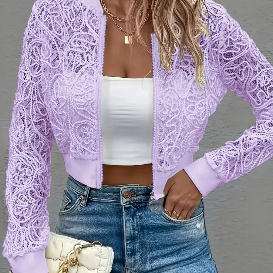 Colette™ | Casaco Curto em Renda - | Benedita Lisboa