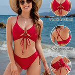 Conjunto de Biquíni com Laço Frontal - | Benedita Lisboa