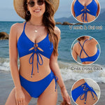 Conjunto de Biquíni com Laço Frontal - | Benedita Lisboa