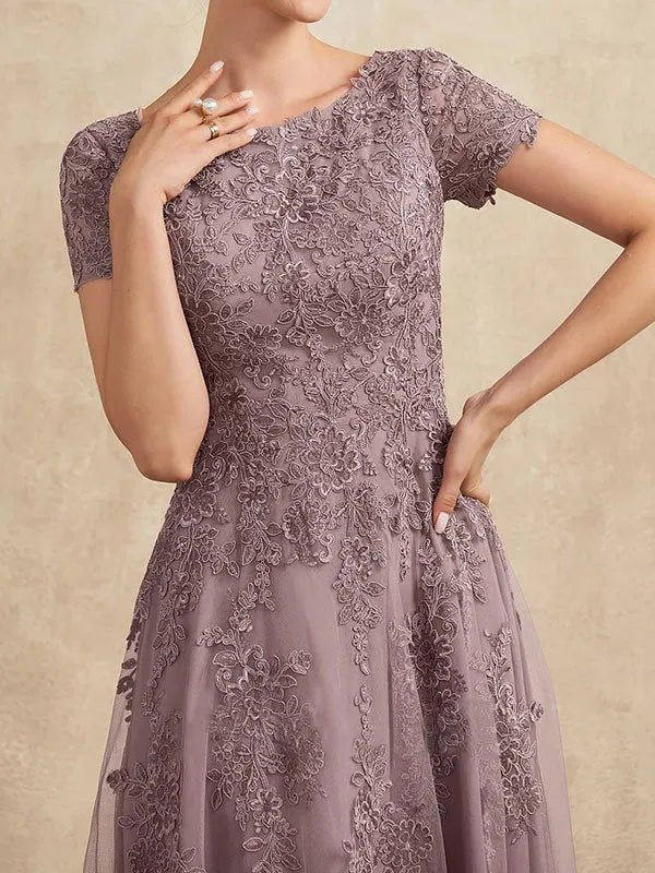 Constança™ | Vestido Midi de Renda Super Elegante - Mother of the Bride Dresses | Benedita Lisboa