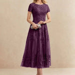 Constança™ | Vestido Midi de Renda Super Elegante - Mother of the Bride Dresses | Benedita Lisboa