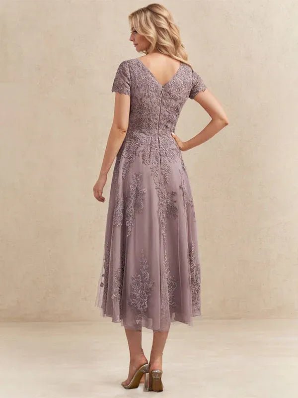 Constança™ | Vestido Midi de Renda Super Elegante - Mother of the Bride Dresses | Benedita Lisboa