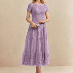 Constança™ | Vestido Midi de Renda Super Elegante - Mother of the Bride Dresses | Benedita Lisboa