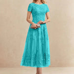 Constança™ | Vestido Midi de Renda Super Elegante - Mother of the Bride Dresses | Benedita Lisboa