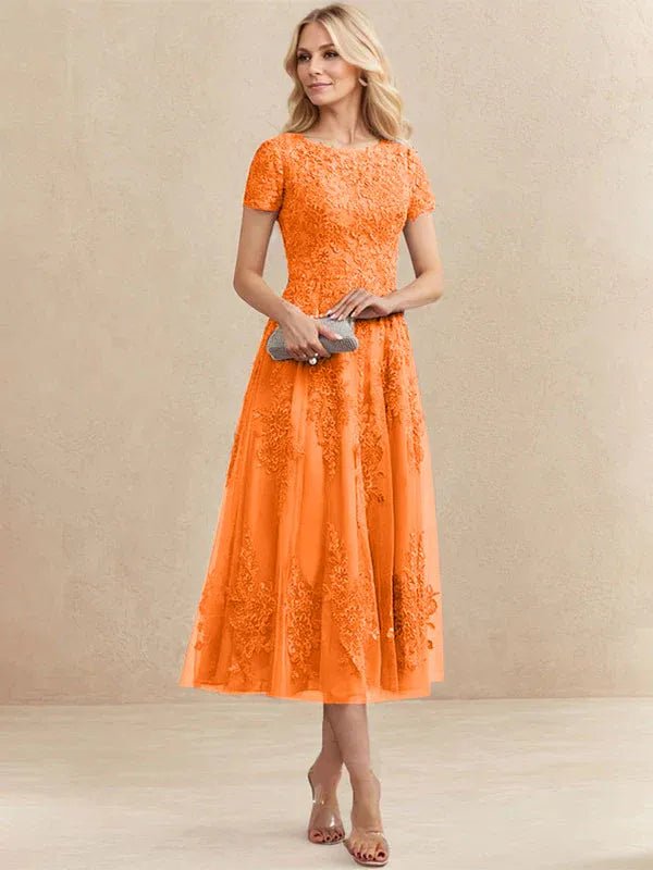 Constança™ | Vestido Midi de Renda Super Elegante - Mother of the Bride Dresses | Benedita Lisboa