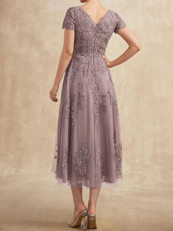 Constança™ | Vestido Midi de Renda Super Elegante - Mother of the Bride Dresses | Benedita Lisboa