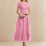 Constança™ | Vestido Midi de Renda Super Elegante - Mother of the Bride Dresses | Benedita Lisboa