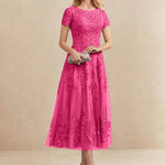Constança™ | Vestido Midi de Renda Super Elegante - Mother of the Bride Dresses | Benedita Lisboa