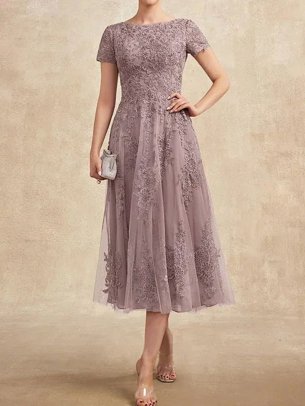 Constança™ | Vestido Midi de Renda Super Elegante - Mother of the Bride Dresses | Benedita Lisboa