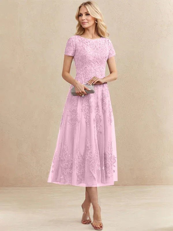 Constança™ | Vestido Midi de Renda Super Elegante - Mother of the Bride Dresses | Benedita Lisboa