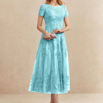 Constança™ | Vestido Midi de Renda Super Elegante - Mother of the Bride Dresses | Benedita Lisboa