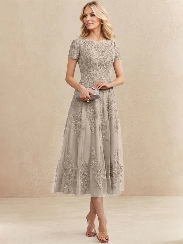 Constança™ | Vestido Midi de Renda Super Elegante - Mother of the Bride Dresses | Benedita Lisboa
