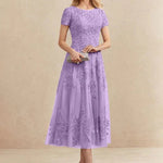 Constança™ | Vestido Midi de Renda Super Elegante - Mother of the Bride Dresses | Benedita Lisboa