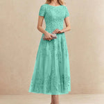 Constança™ | Vestido Midi de Renda Super Elegante - Mother of the Bride Dresses | Benedita Lisboa