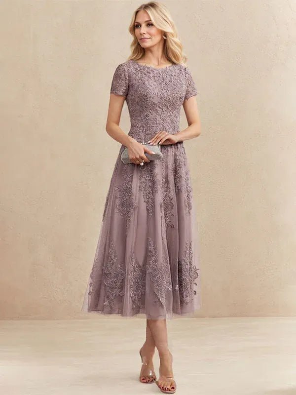 Constança™ | Vestido Midi de Renda Super Elegante - Mother of the Bride Dresses | Benedita Lisboa