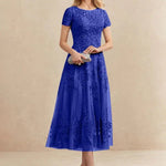 Constança™ | Vestido Midi de Renda Super Elegante - Mother of the Bride Dresses | Benedita Lisboa