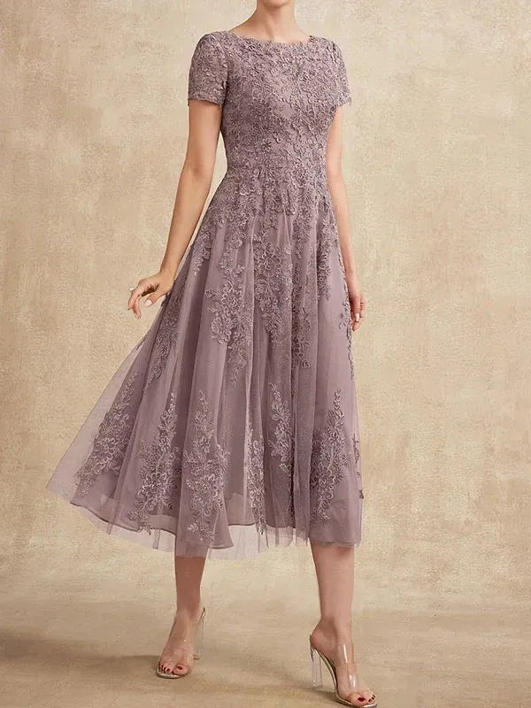 Constança™ | Vestido Midi de Renda Super Elegante - Mother of the Bride Dresses | Benedita Lisboa