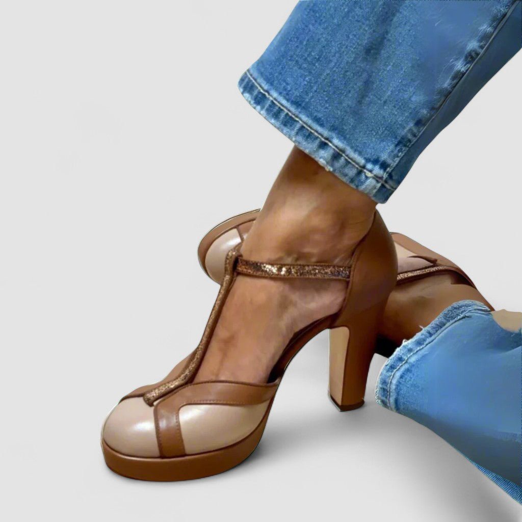 Criselmara™ | Sandálias de salto alto elegantes e confortáveis - | Benedita Lisboa