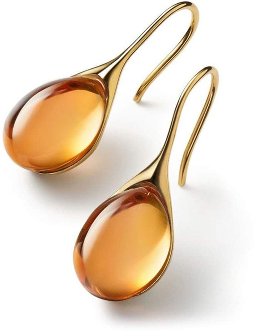 CristalLux Brincos Gota Ouro Prata - Elegância Brilhante - | Benedita Lisboa