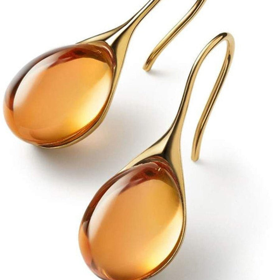 CristalLux Brincos Gota Ouro Prata - Elegância Brilhante - | Benedita Lisboa