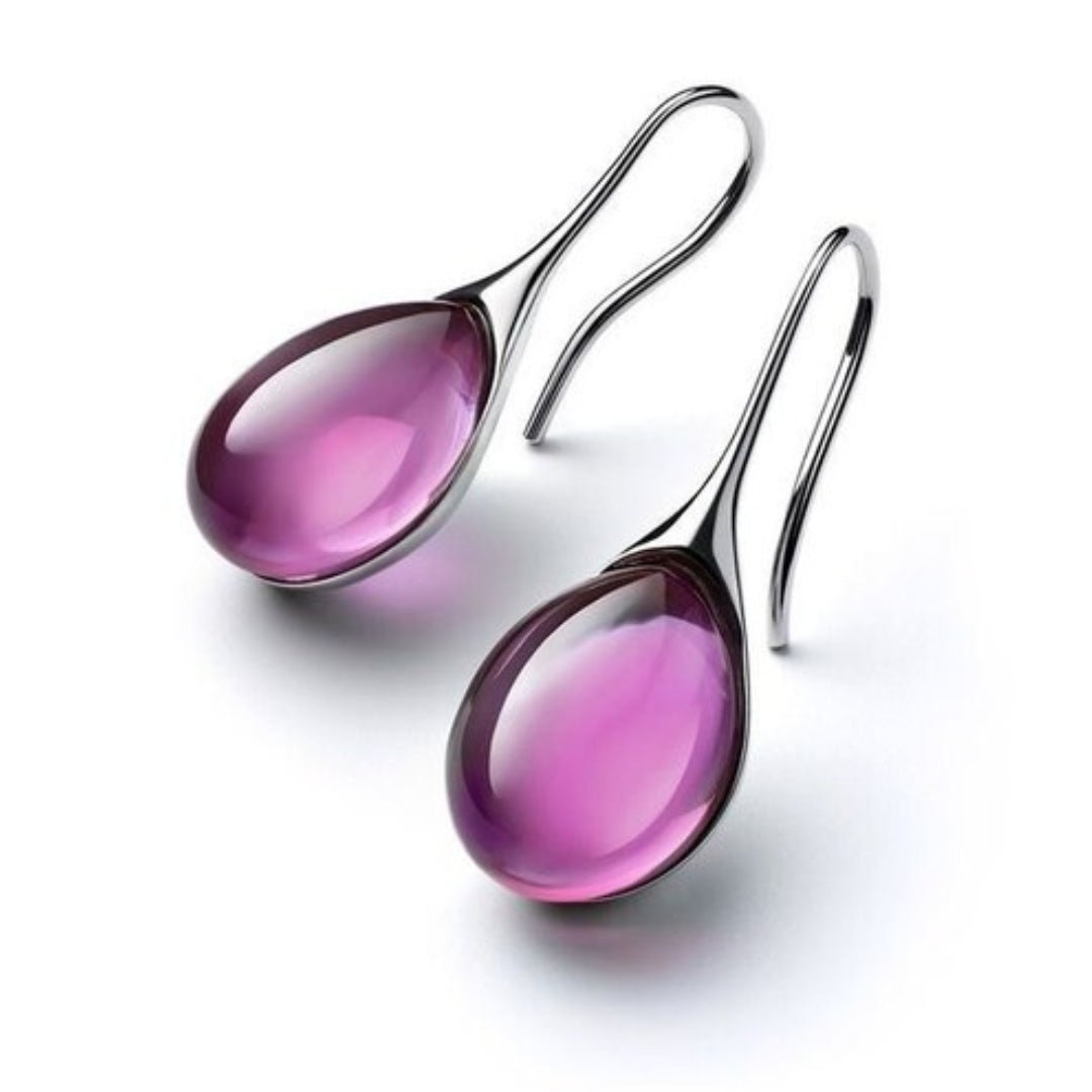 CristalLux Brincos Gota Ouro Prata - Elegância Brilhante - | Benedita Lisboa
