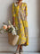 Cristina™ | Vestido Boho Longo Amarelo Estampado - Vestido | Benedita Lisboa