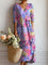 Daniela™ | Vestido Boho Longo Lilás Aguarela - Vestido | Benedita Lisboa