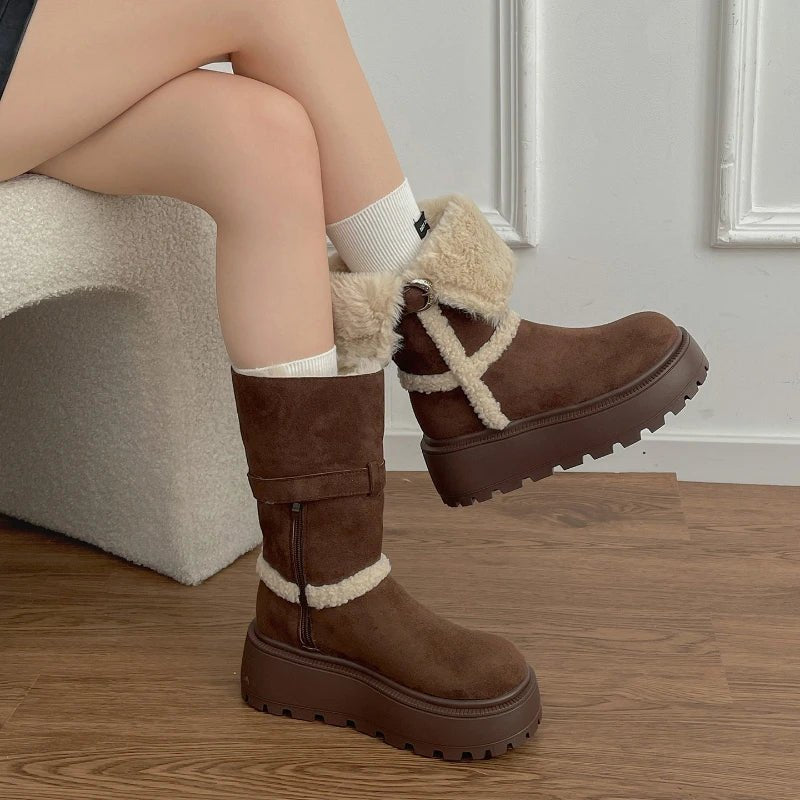 Danna™ | Botas com plataforma de inverno com design moderno e aconchegante - | Benedita Lisboa