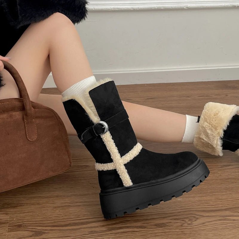 Danna™ | Botas com plataforma de inverno com design moderno e aconchegante - | Benedita Lisboa