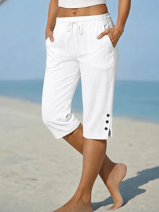 Delphia™ | Calças Capri até ao Pé para Mulheres - Pants | Benedita Lisboa