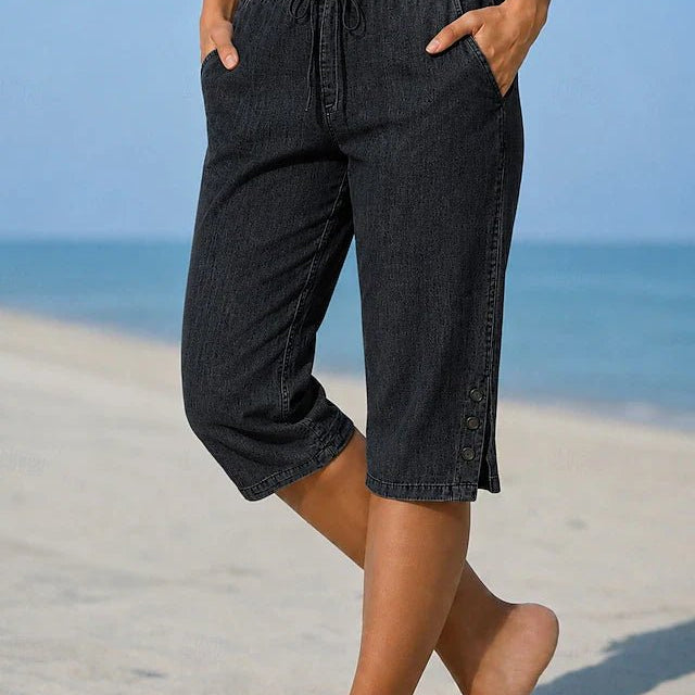 Delphia™ | Calças Capri até ao Pé para Mulheres - Pants | Benedita Lisboa