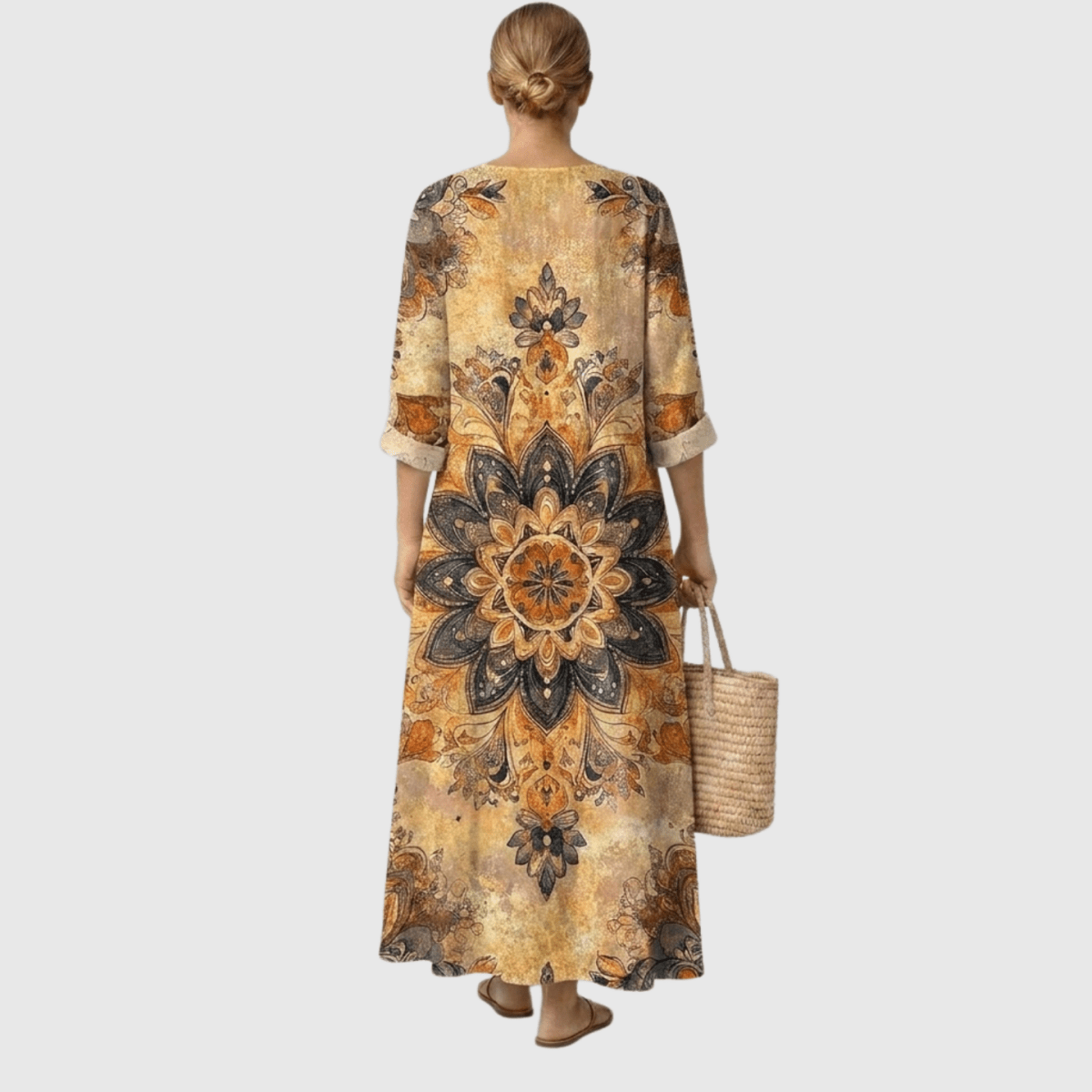 Dora™ | Vestido Floral Elegância Natural - Vestido | Benedita Lisboa