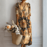 Dora™ | Vestido Floral Elegância Natural - Vestido | Benedita Lisboa