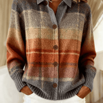 Edith | Autumn Ombre Plaid Cardigan - | Benedita Lisboa