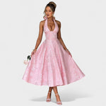 Effie™ | Vestido midi texturado com decote V - | Benedita Lisboa