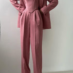 Elegance™ | Conjunto de três peças com blazer trespassado - | Benedita Lisboa