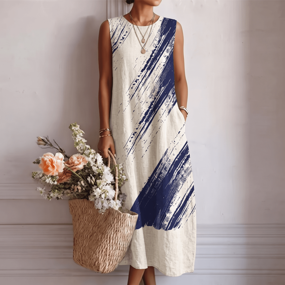 Elena™ | Vestido Midi Elegante para o Dia a Dia - Vestido | Benedita Lisboa