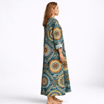 Élia™ | Vestido Midi Geométrico - Vestido | Benedita Lisboa