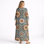 Élia™ | Vestido Midi Geométrico - Vestido | Benedita Lisboa