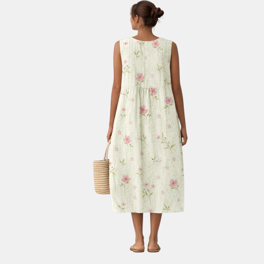 Elisa™ | Vestido Midi para o Dia a Dia - Vestido | Benedita Lisboa