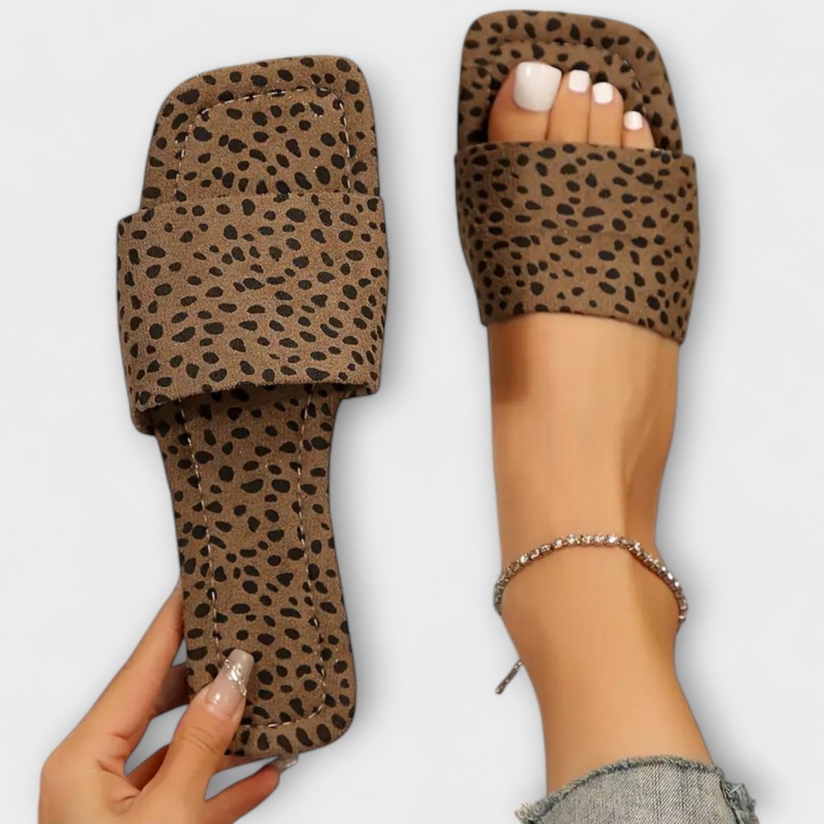 Elisabete™ | Mocassins rasos com estampado de leopardo - | Benedita Lisboa