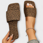 Elisabete™ | Mocassins rasos com estampado de leopardo - | Benedita Lisboa