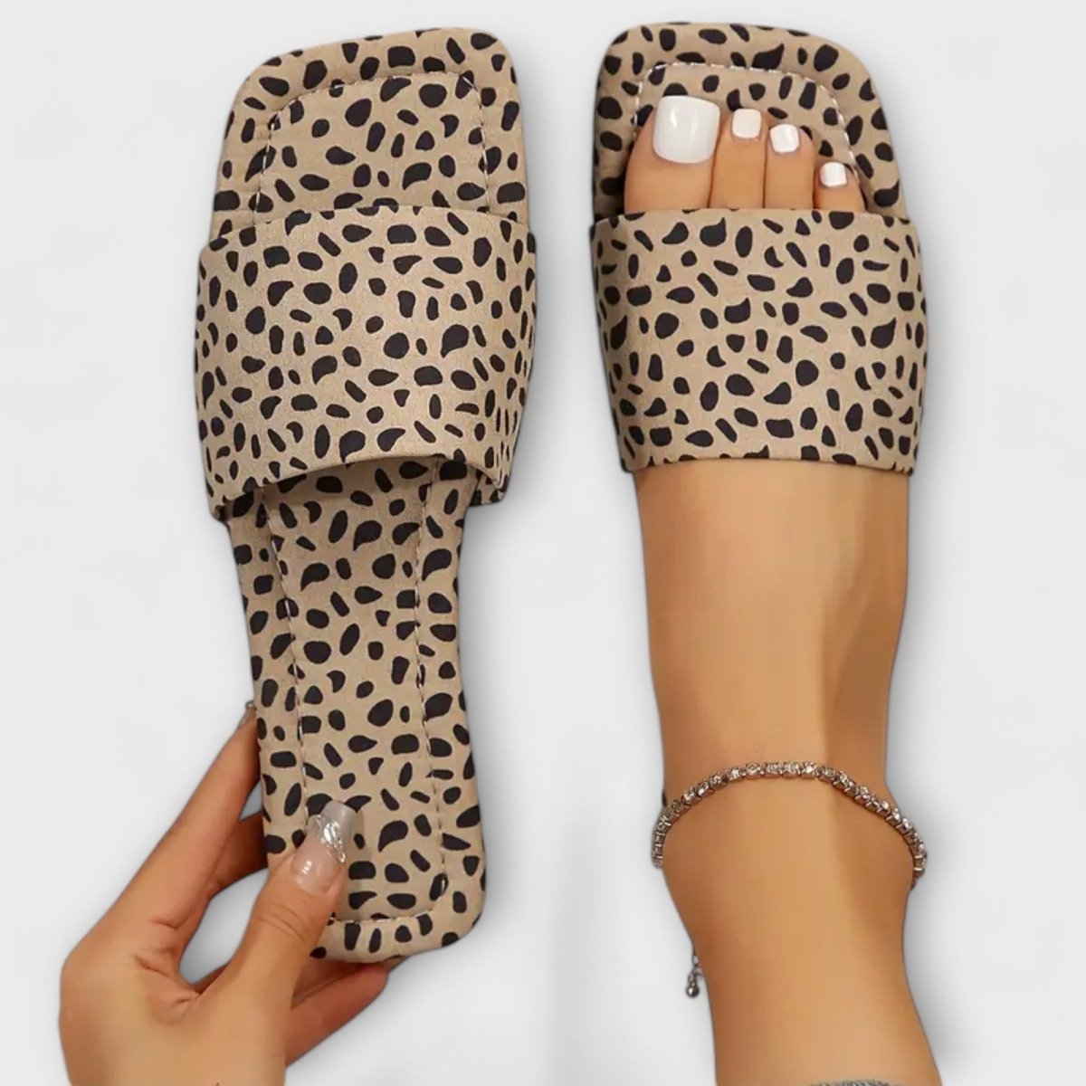 Elisabete™ | Mocassins rasos com estampado de leopardo - | Benedita Lisboa