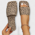Elisabete™ | Mocassins rasos com estampado de leopardo - | Benedita Lisboa