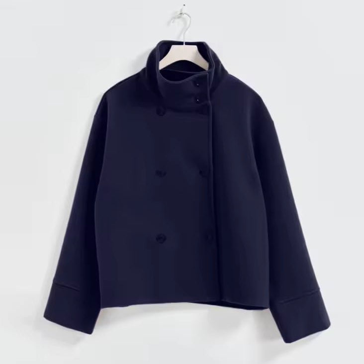 Elise™ | Casaco Curto Luxuoso de Duplo Abotoamento - | Benedita Lisboa
