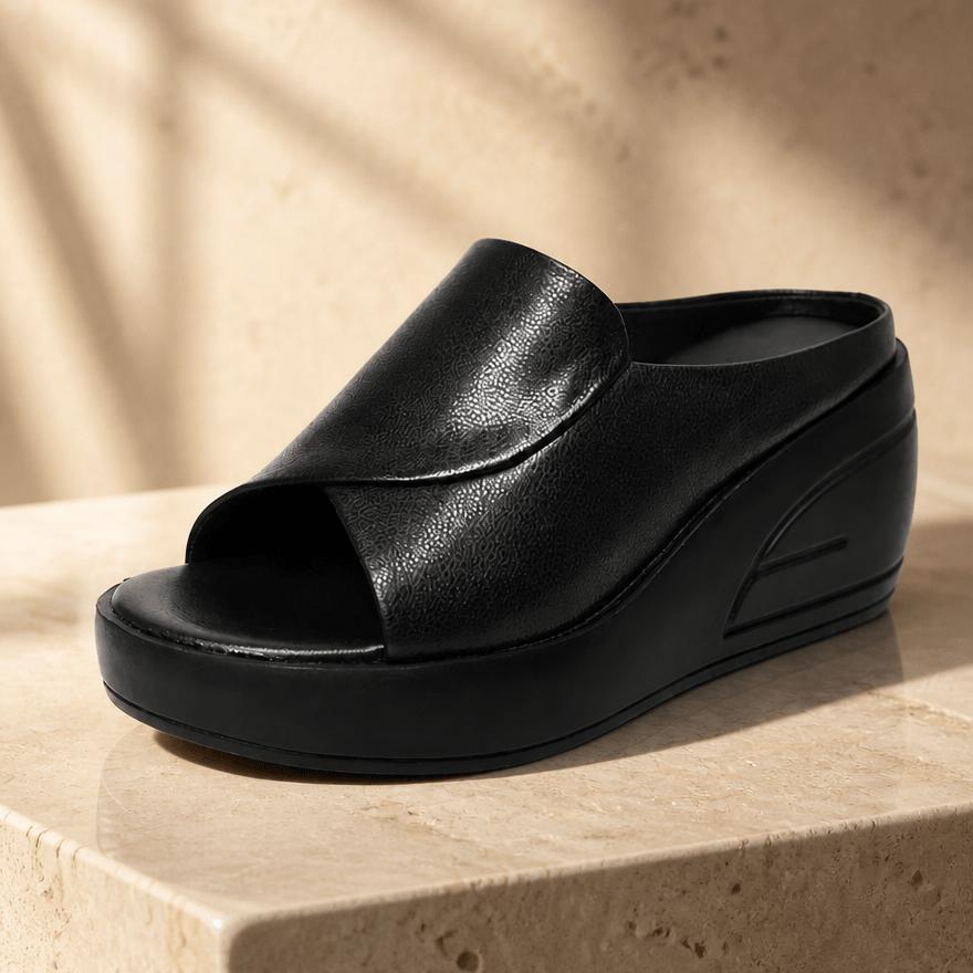 Eliza | Sandálias Wedge Ortopédicas Slip-on - | Benedita Lisboa