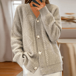 Éloise™ | Cardigan de Malha Canelada - | Benedita Lisboa