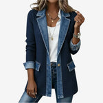 Emilia™ | Blazer em denim misto, Elegante e Confortável - | Benedita Lisboa