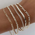 Emilia - Conjunto de Pulseiras de 5 Peças em Ouro - | Benedita Lisboa