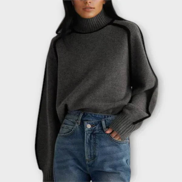 Emilia™ | Suéter com decote alto suave e elegante - | Benedita Lisboa